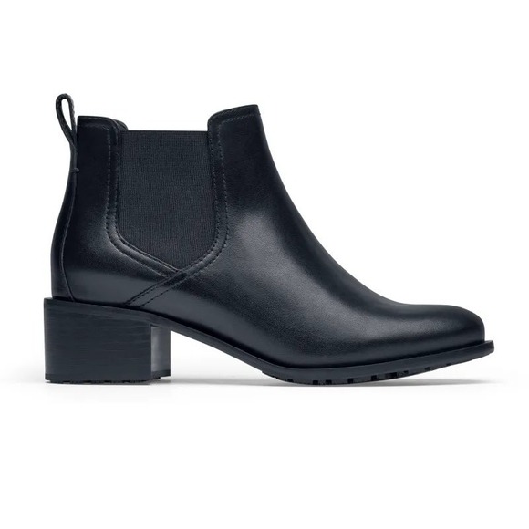 Cole Haan Shoes for Crews Black Leather Chelsea Boots W25099 Slip Resistant 7B - Picture 8 of 10